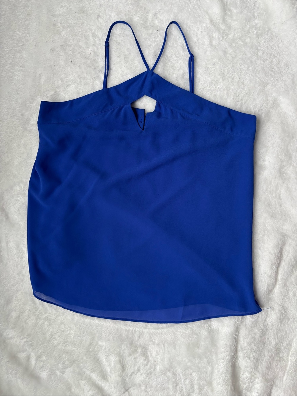 Naked Zebra Size M Women’s Halter Royal Blue Spaghetti Strap Tank Top